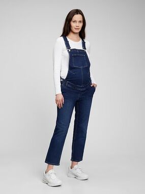 Gap Dark Blue Denim Maternity Overalls